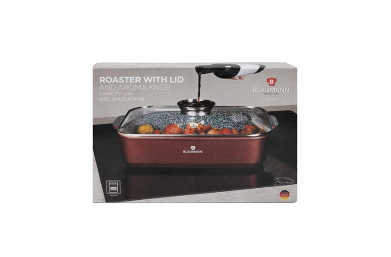 Tava Cu Capac Si Sistem Aroma Knob 4.5L 32X23X7.5Cm Bl-4144 Cerastone Blaumann